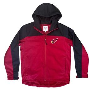 Arizona Cardinals NFL Jacket Mens M Hooded Full Zip Fleece Lined Red Black GIII